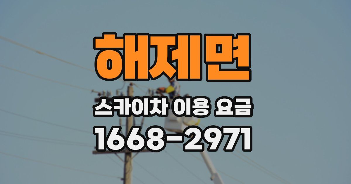 해제면 스카이차 이용 요금