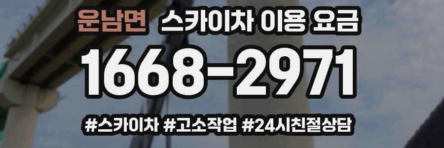운남면 스카이차 이용 요금