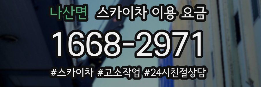 나산면 스카이차 이용 요금