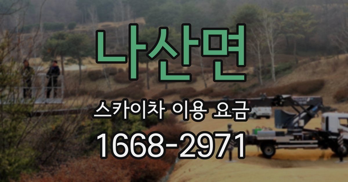 나산면 스카이차 이용 요금