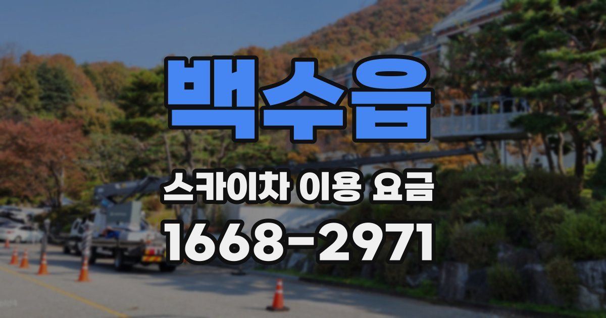 백수읍 스카이차 이용 요금