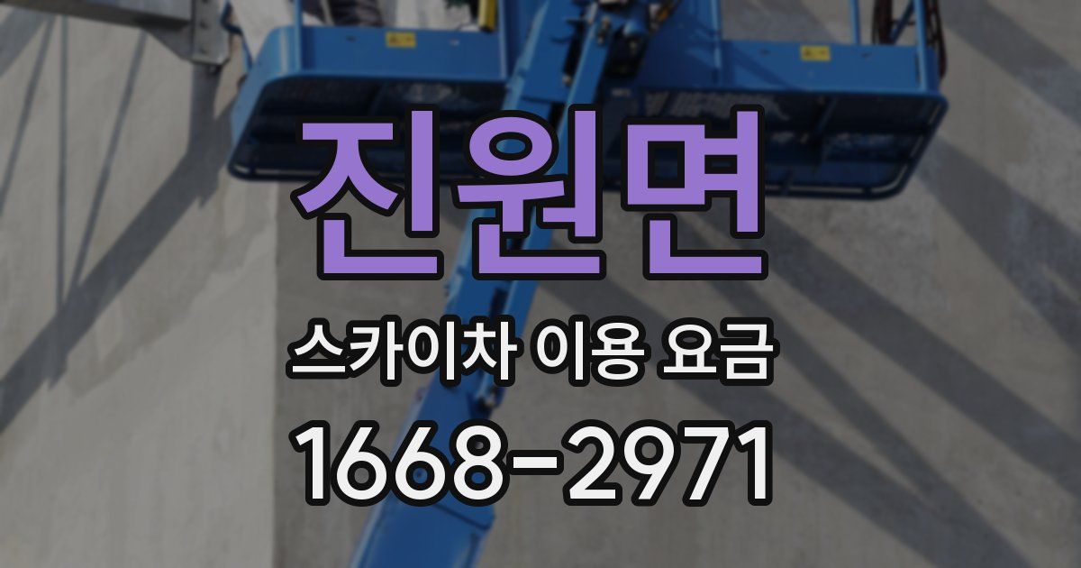 진원면 스카이차 이용 요금