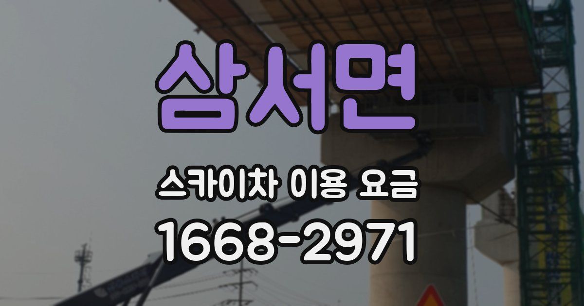 삼서면 스카이차 이용 요금