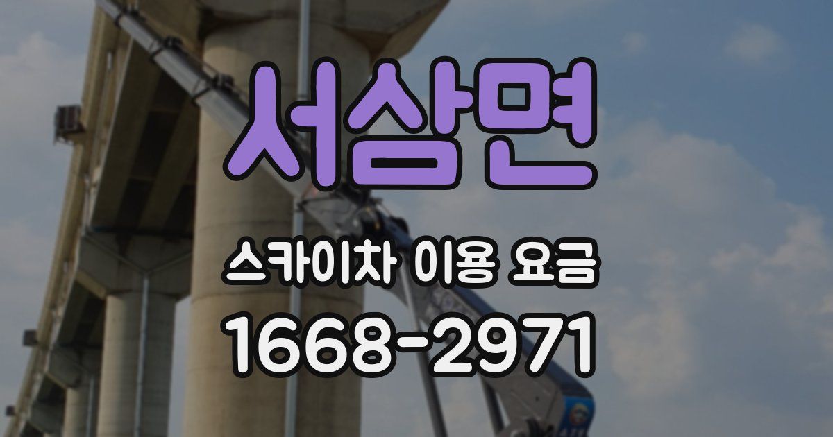 서삼면 스카이차 이용 요금