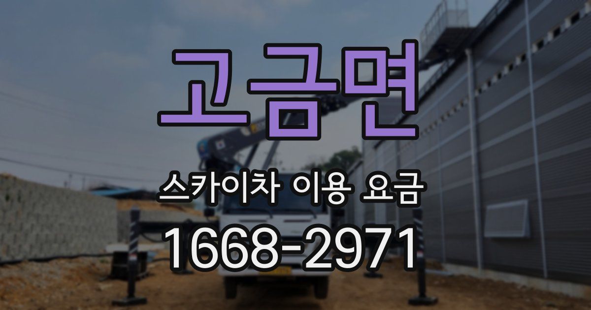 고금면 스카이차 이용 요금