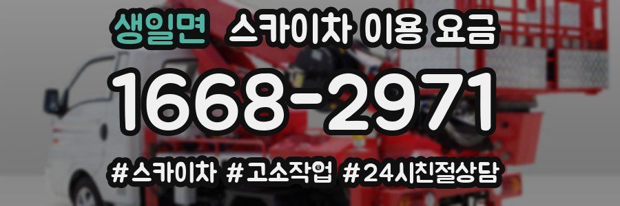 생일면 스카이차 이용 요금