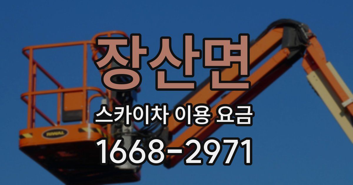 장산면 스카이차 이용 요금