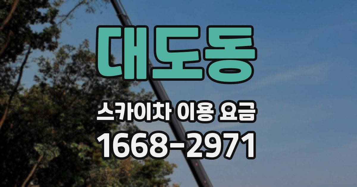 대도동 스카이차 이용 요금