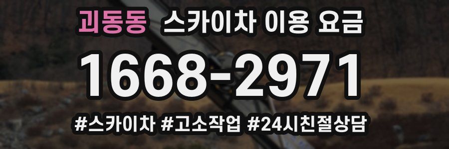 괴동동 스카이차 이용 요금