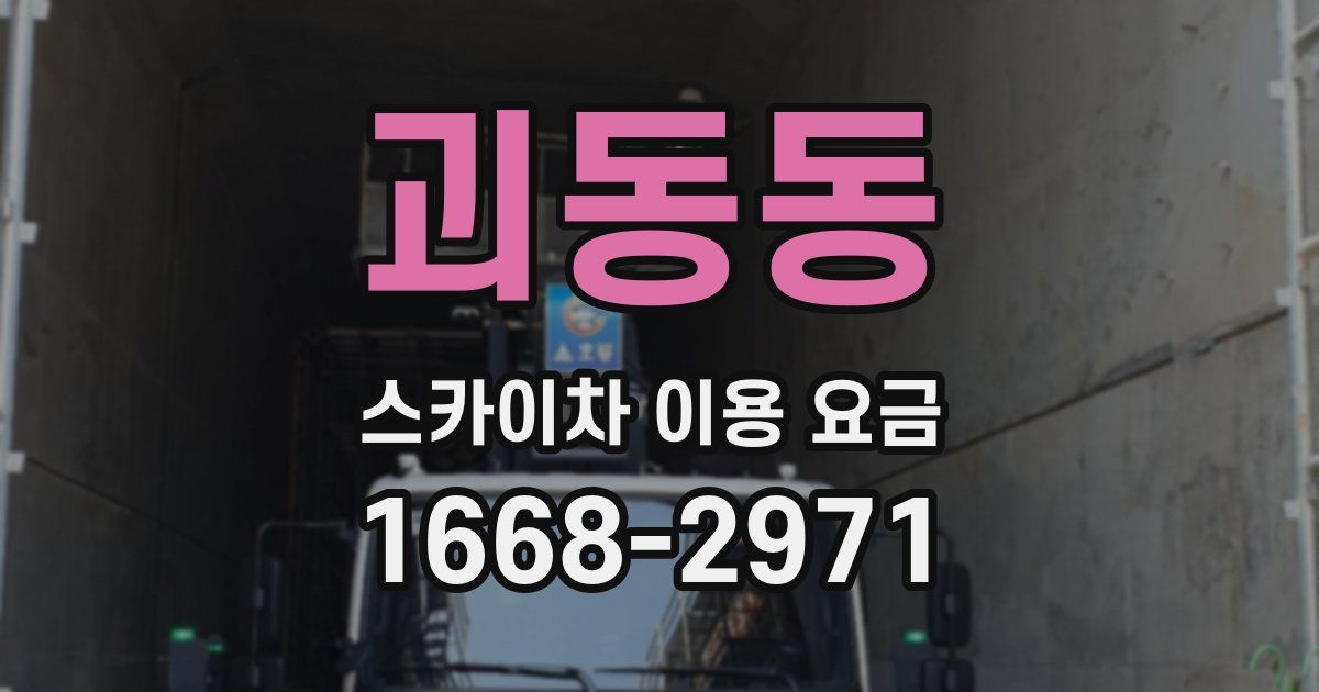 괴동동 스카이차 이용 요금