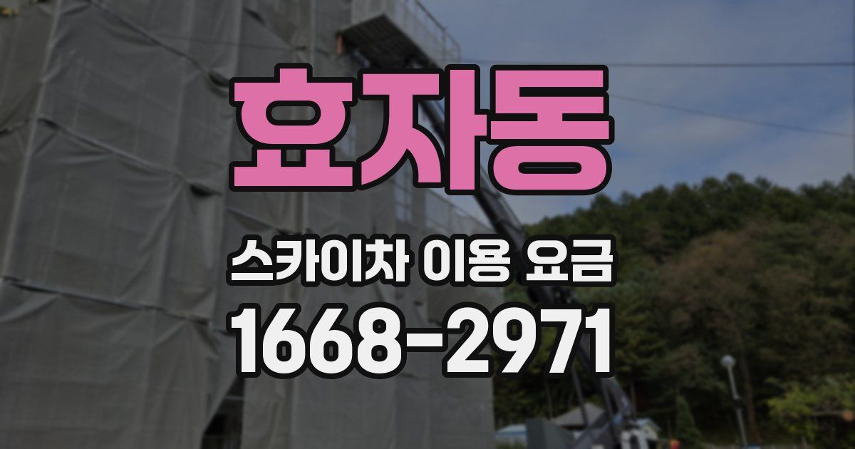 효자동 스카이차 이용 요금