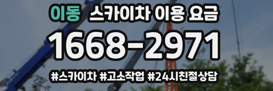 이동 스카이차 이용 요금
