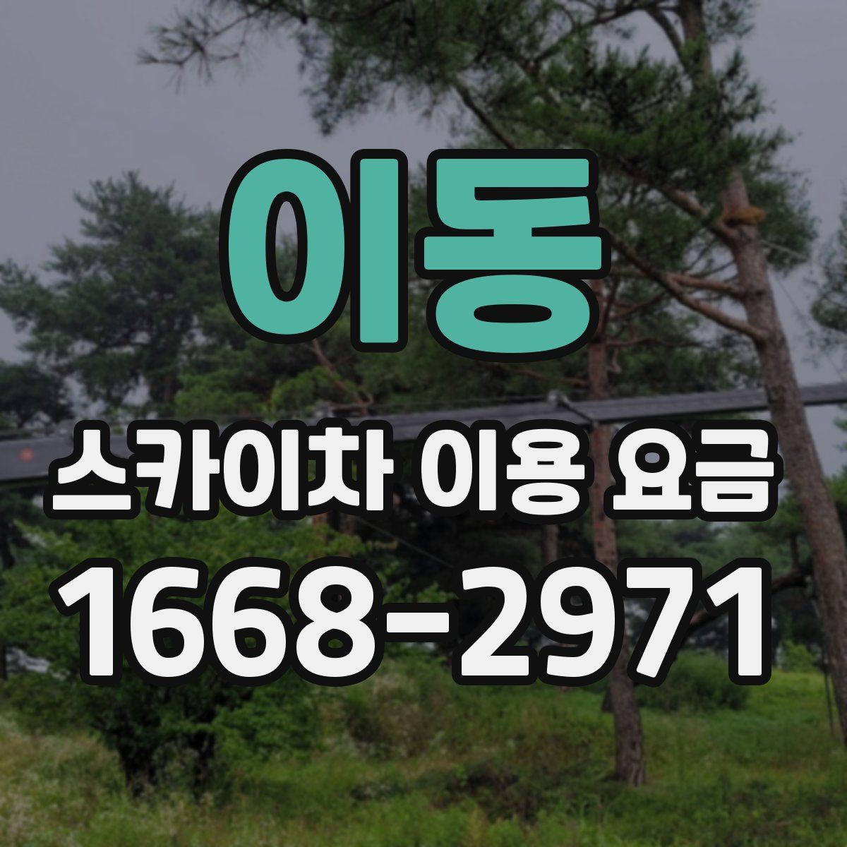 이동 스카이차 이용 요금