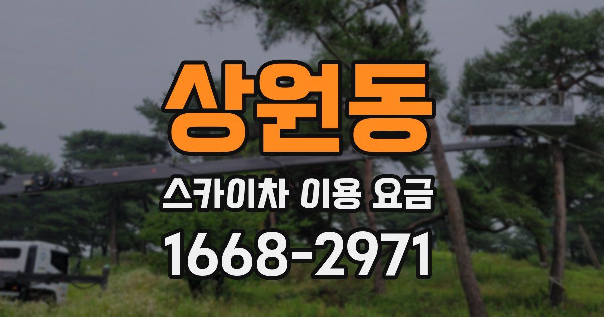 상원동 스카이차 이용 요금