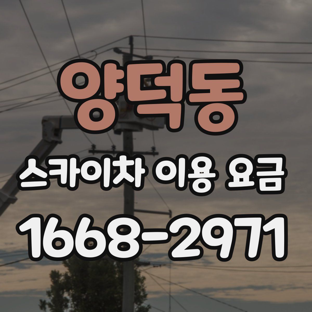 양덕동 스카이차 이용 요금
