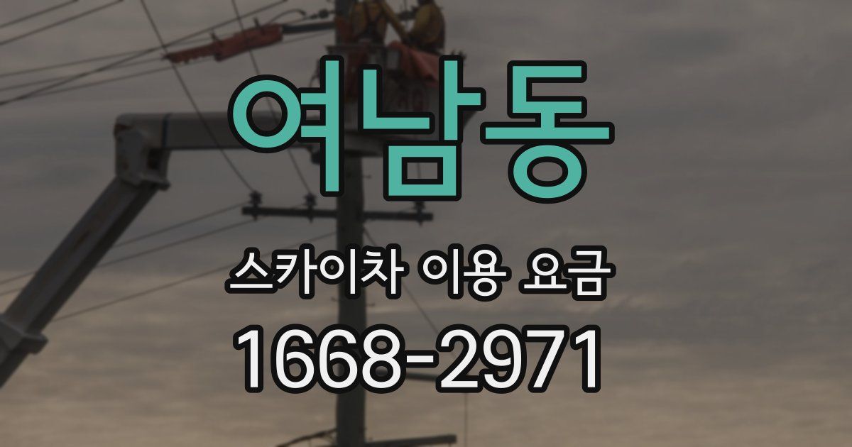 여남동 스카이차 이용 요금