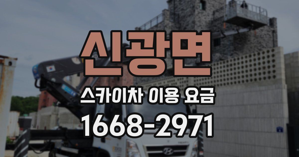 신광면 스카이차 이용 요금