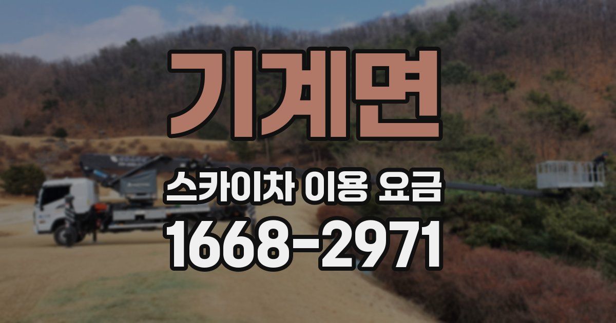 기계면 스카이차 이용 요금