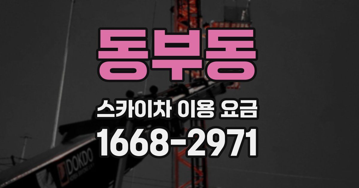 동부동 스카이차 이용 요금