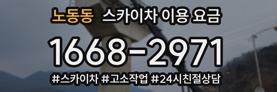 노동동 스카이차 이용 요금