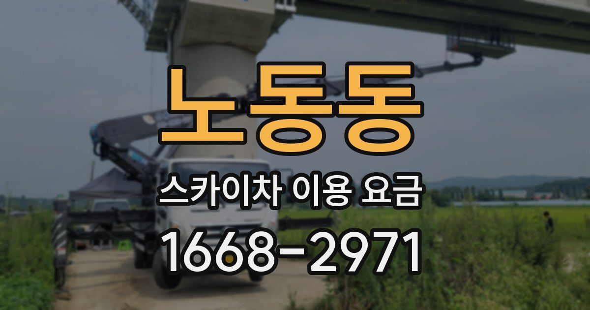 노동동 스카이차 이용 요금