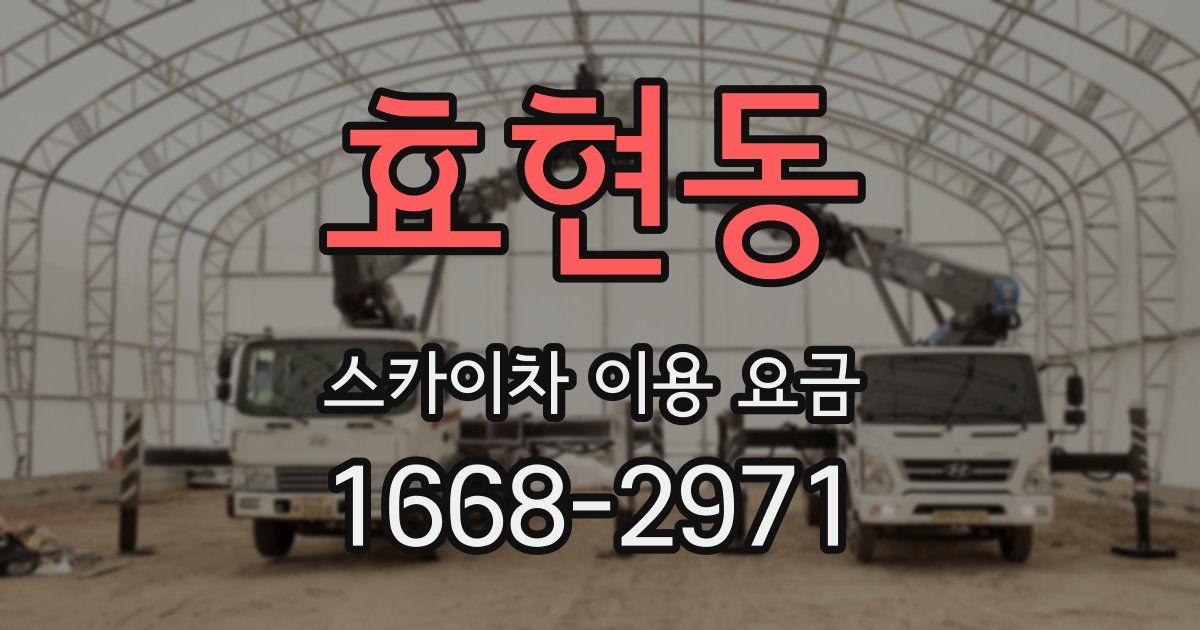 효현동 스카이차 이용 요금