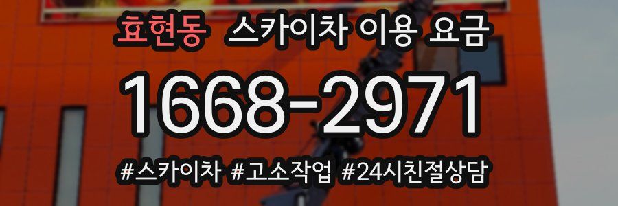 효현동 스카이차 이용 요금