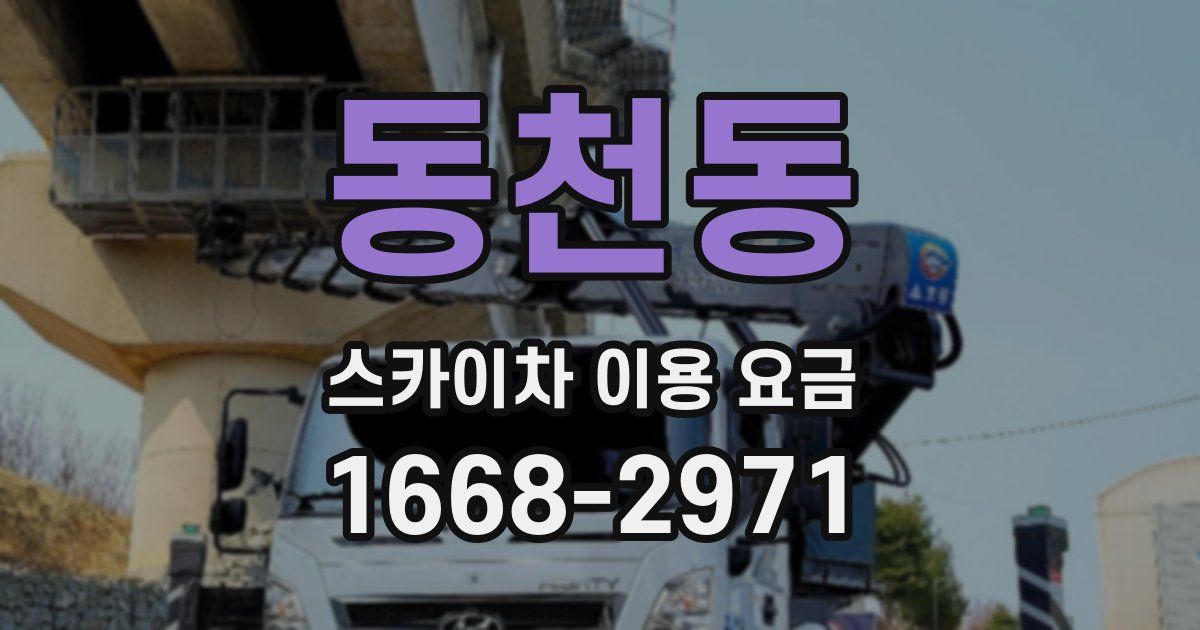 동천동 스카이차 이용 요금