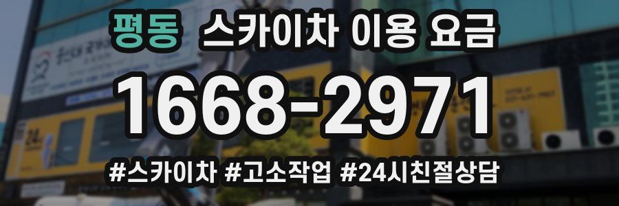 평동 스카이차 이용 요금