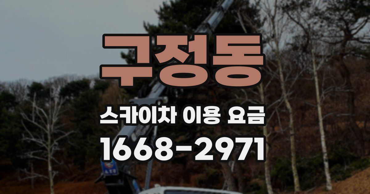 구정동 스카이차 이용 요금