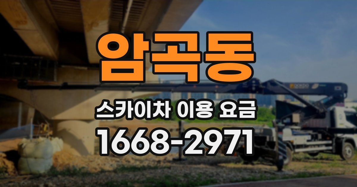 암곡동 스카이차 이용 요금