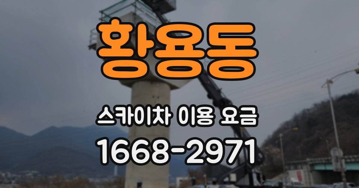 황용동 스카이차 이용 요금