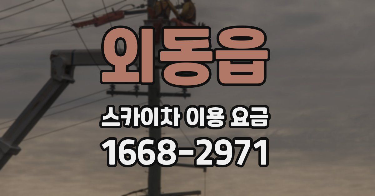 외동읍 스카이차 이용 요금