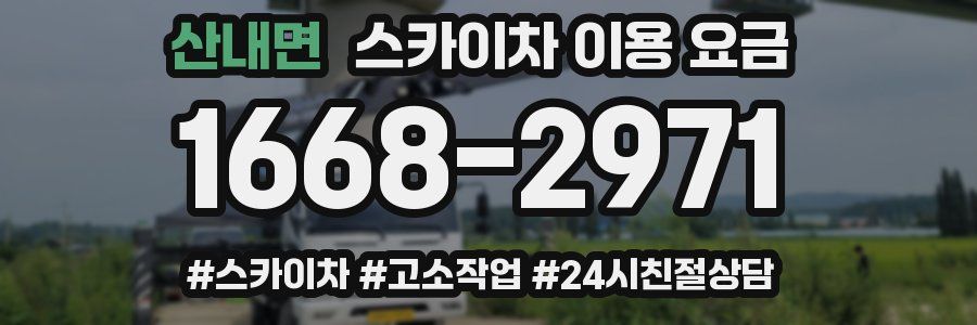 산내면 스카이차 이용 요금