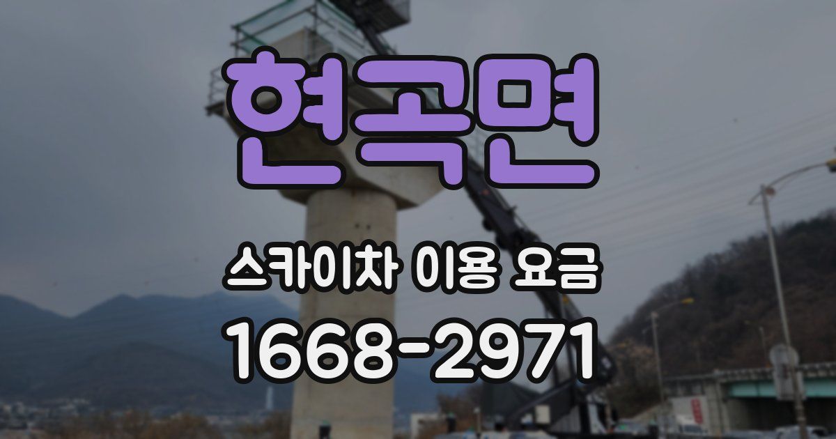 현곡면 스카이차 이용 요금