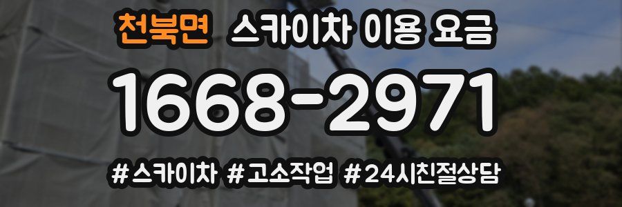 천북면 스카이차 이용 요금