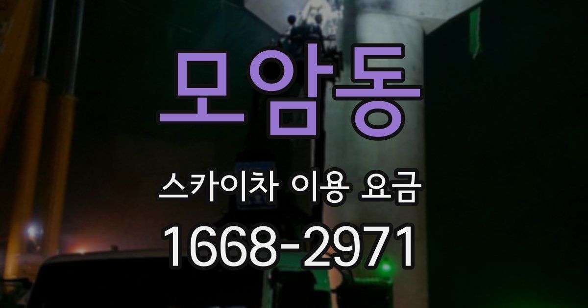 모암동 스카이차 이용 요금
