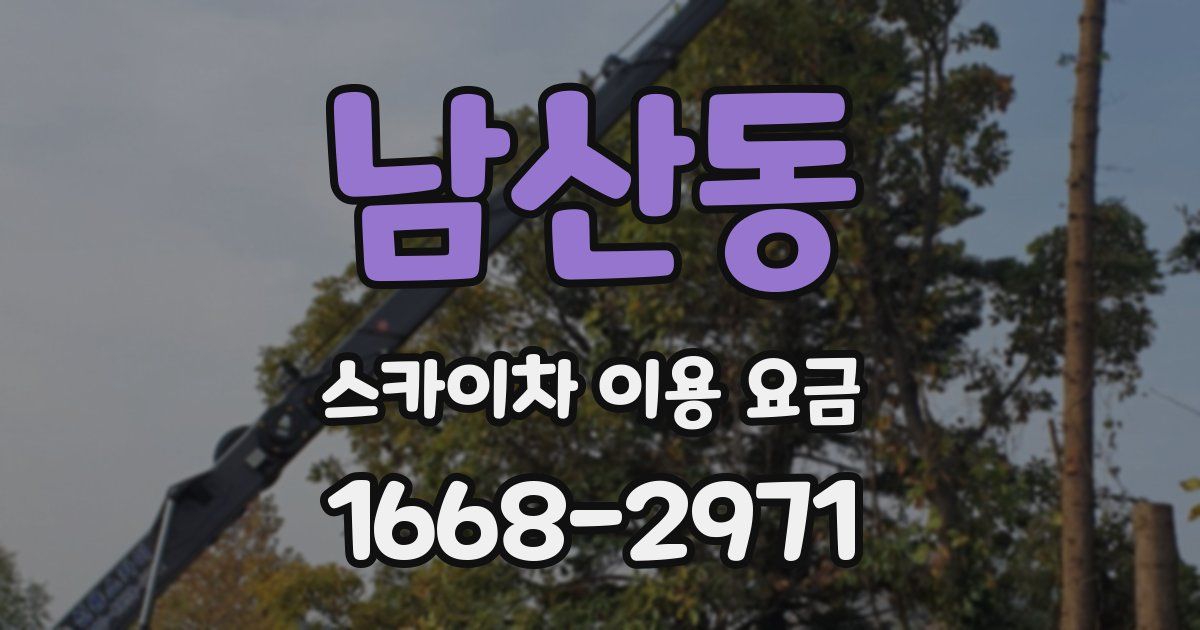 남산동 스카이차 이용 요금