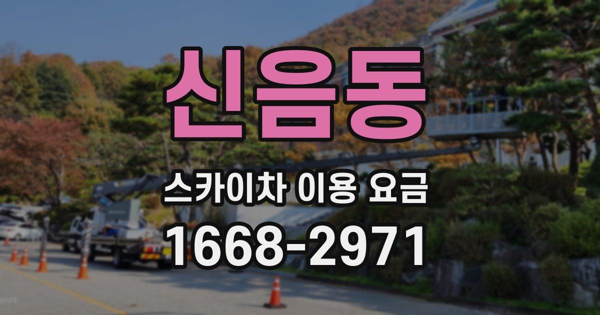 신음동 스카이차 이용 요금