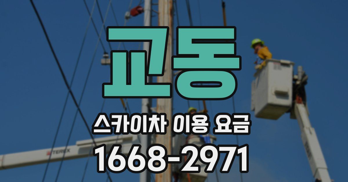 교동 스카이차 이용 요금