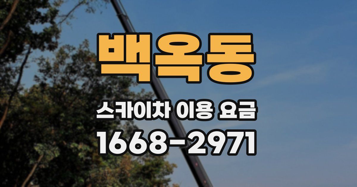 백옥동 스카이차 이용 요금