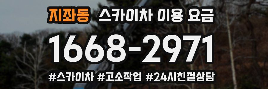 지좌동 스카이차 이용 요금