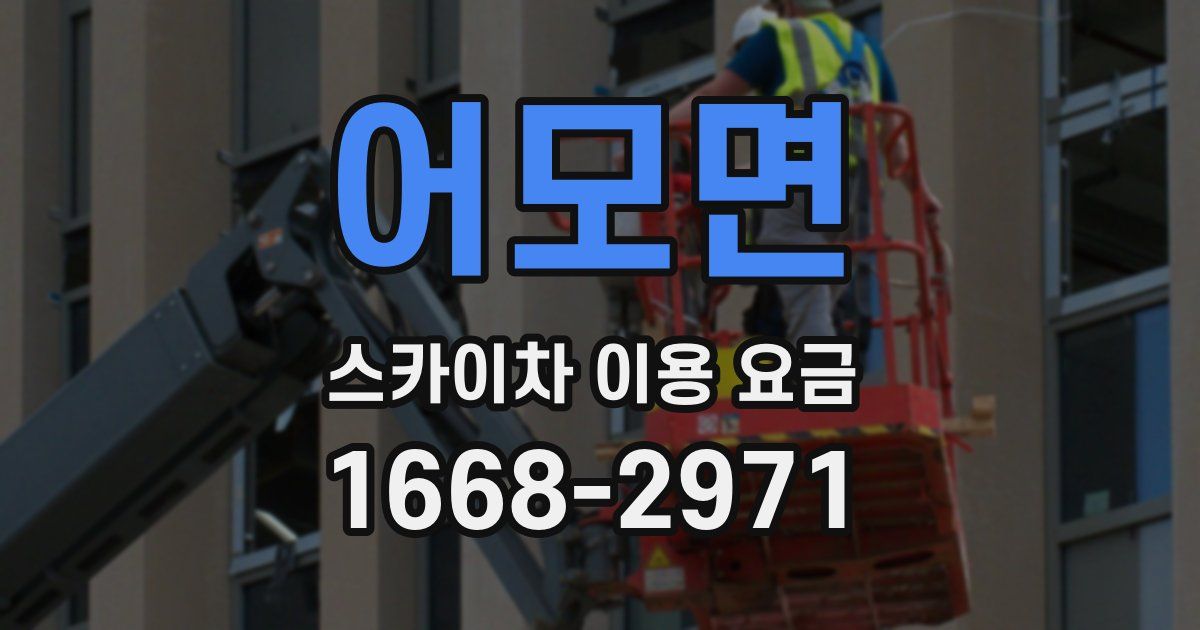 어모면 스카이차 이용 요금