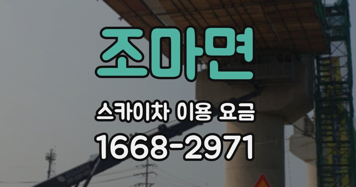 조마면 스카이차 이용 요금