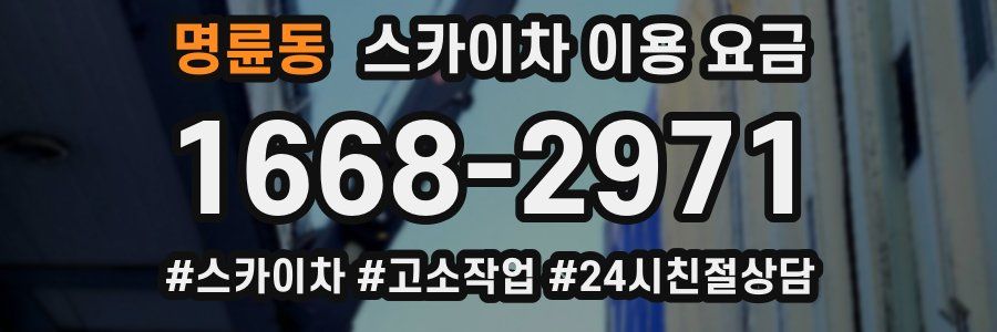 명륜동 스카이차 이용 요금