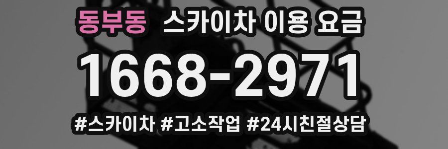 동부동 스카이차 이용 요금