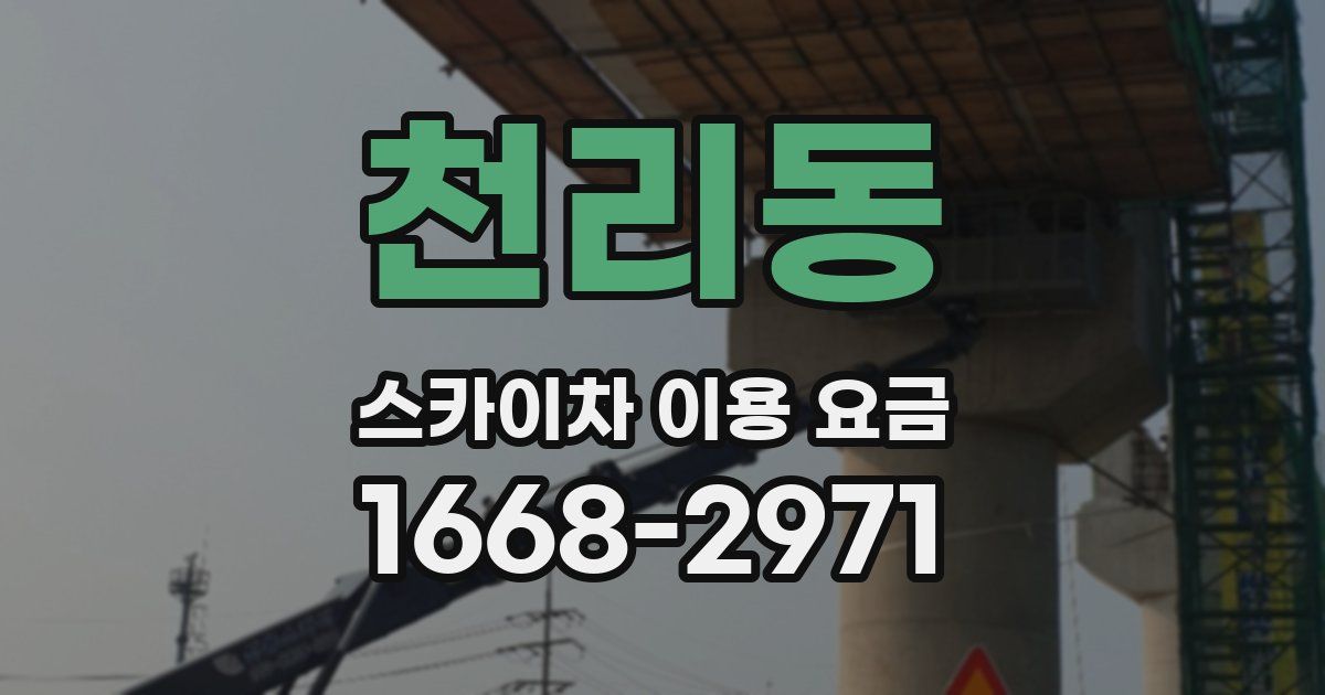 천리동 스카이차 이용 요금