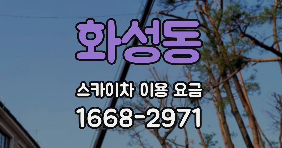 화성동 스카이차 이용 요금