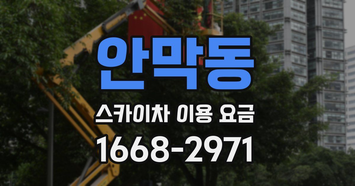 안막동 스카이차 이용 요금