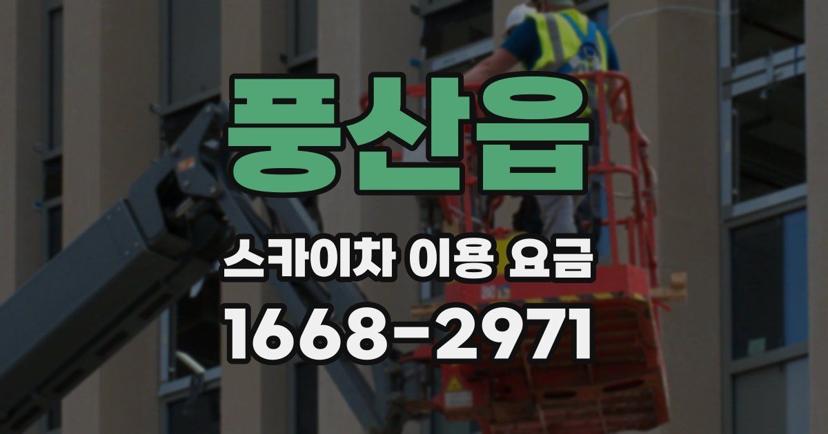 풍산읍 스카이차 이용 요금